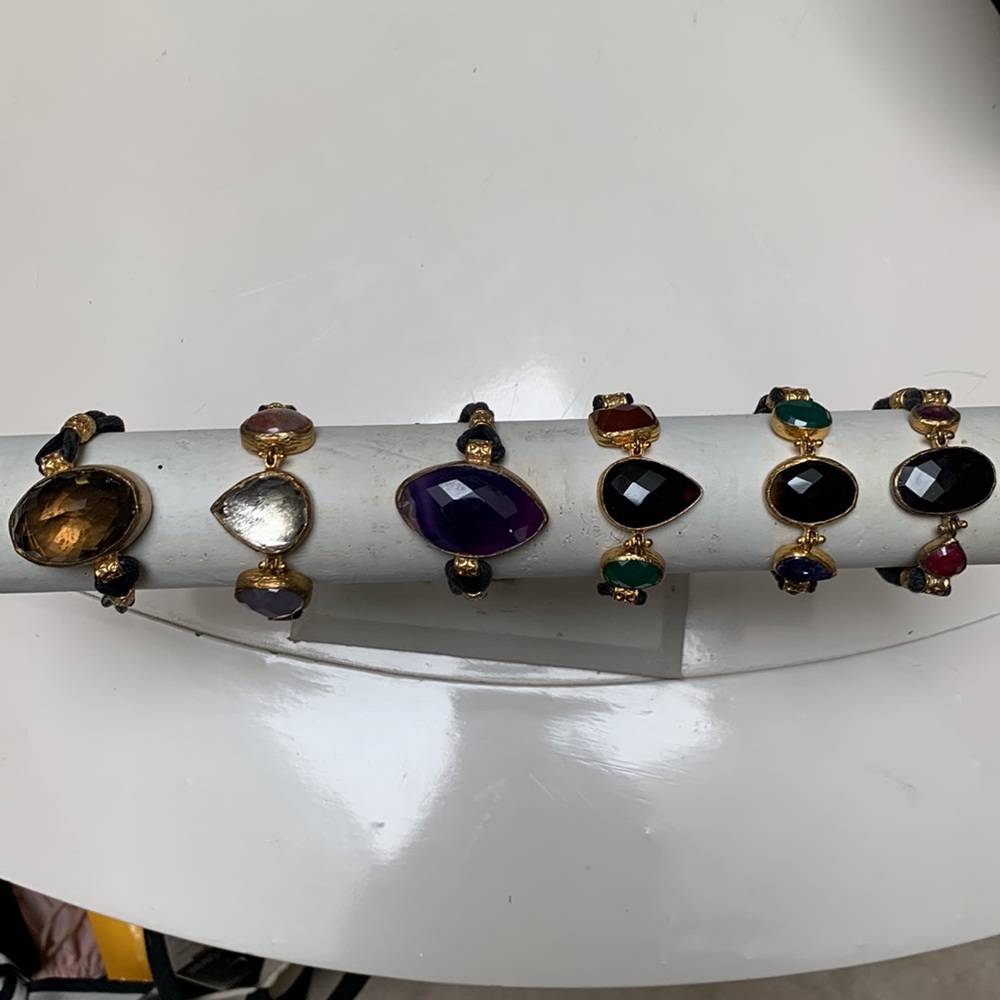 Bracelets With Stone Different Colored Stone Pend… - image 4